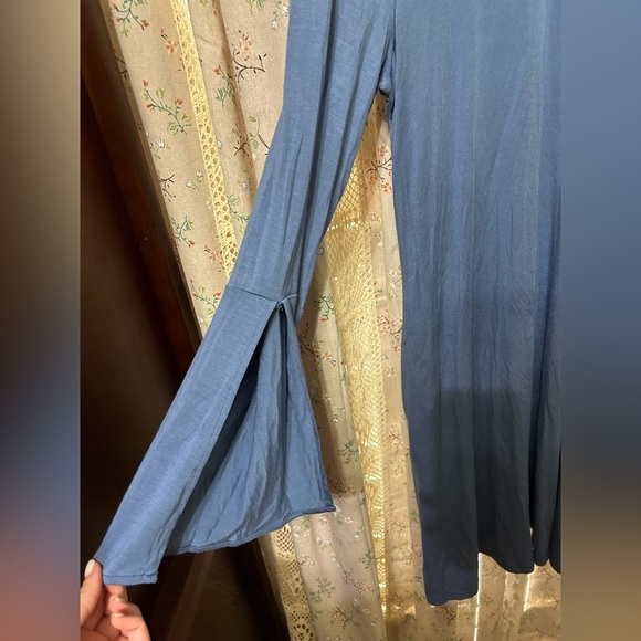 Anthropologie Doe & Rae Swing Dress Blue Size Large NWT - Picture 3 of 6